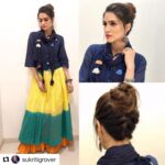 Kriti Sanon Instagram – #Repost @sukritigrover with @repostapp
・・・
Repost from @style.cell @TopRankRepost #TopRankRepost @kritisanon Kitschy Much 🌈 🌻in @ka_sha_khan Earrings @shubhashini.ornamentals  Hand stack @sangeetaboochra for @bareillykibarfi promotions in Ahmedabad today Styled by @sukritigrover @style.cell Hair @aasifahmedofficial Make Up @makeupbyadrianjacobs #sukritigroverforstylecell #kritisanon #bareillykibarfi