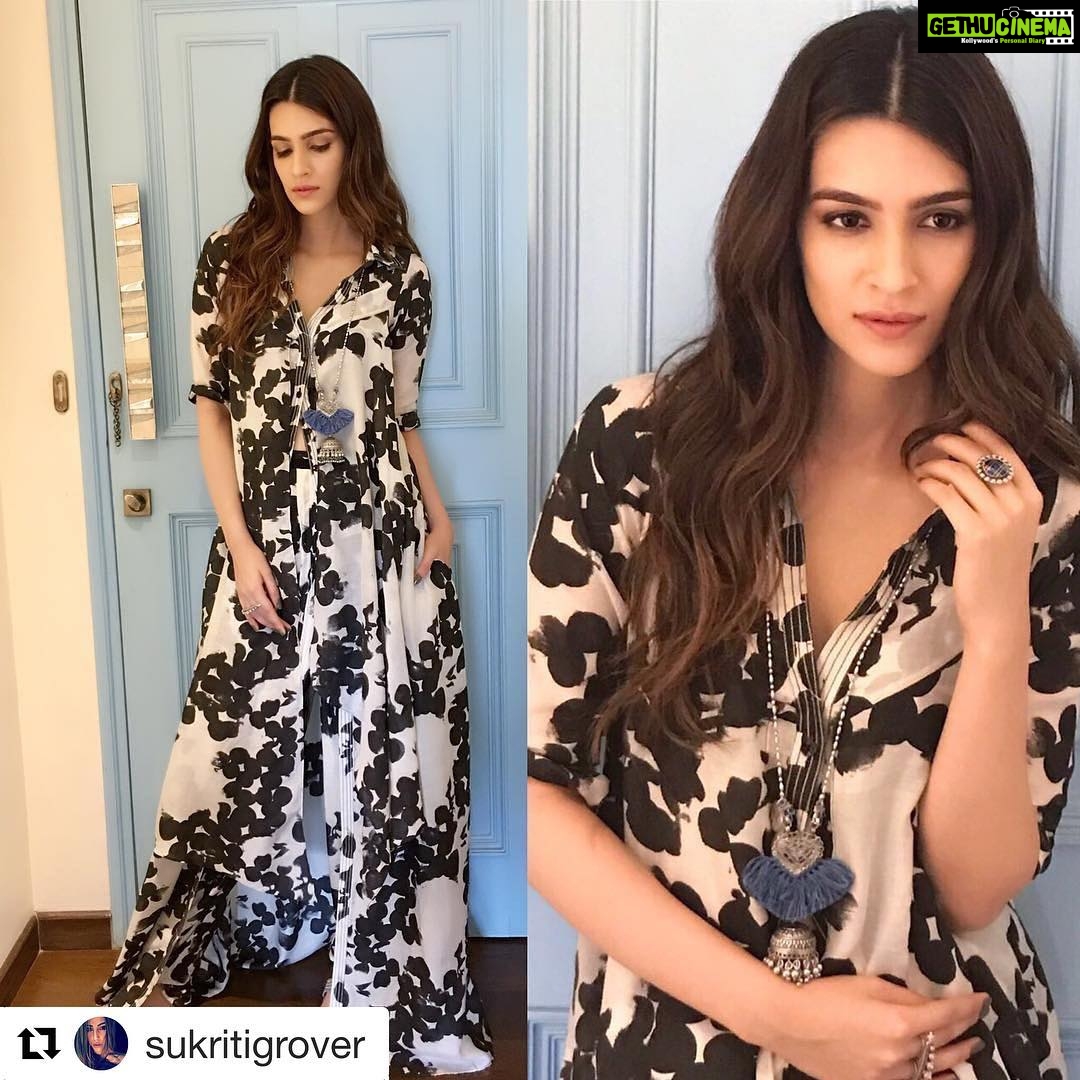 Kriti Sanon Instagram - #Repost @sukritigrover with @repostapp γ»γ»γ» @kritisanon π€π€π€ in @malini_ramani jewellery @minerali_store @rahejavarun @sachdeva.ritika @amrapalijewels Styled by @sukritigrover @style.cell for @bareillykibarfi Hair @aasifahmedofficial Make Up @makeupbyadrianjacobs #kritisanon #sukritigroverforstylecell #bareillykibarfi