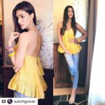 Kriti Sanon Instagram - #Repost @sukritigrover with @repostapp ・・・ @kritisanon sunny side up in @rahulmishra_7 👖@zara Styled by @anaitashroffadajania @sukritigrover @style.cell Hair @aasifahmedofficial Make Up @jacobsadrian #kritisanon #stylecell #raabta