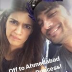 Kriti Sanon Instagram - Off to Ahmedabad with this Princess! @sushantsinghrajput 😜💃🏻