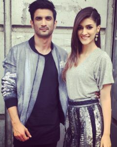 Kriti Sanon Instagram - Raabta promotions! #ShivAndSaira color coordinating like how!! @sushantsinghrajput 😉