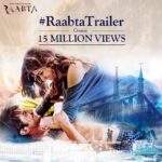 Kriti Sanon Instagram - ‪15 Million views in less than 24hrs??!! Woww!!! Thank you for showering our #Raabta with so much love guys!!❤️❤️ @sushantsinghrajput