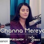 Kriti Sanon Instagram – Love this one Nupsss!! Love the Aafreen touch and the last para doesnt sound like it wasnt a prt of the original track!! @sagarkr @sahilkr6 Woohhhooo! Putting the link in Bio guys! #Repost @nupursanon with @repostapp
・・・
As promised.. We are back with another song!! And this was one of the most requested songs by y’all ! 😁
Presenting – ‘Channa Mereya’ in our style ❤
LINK IN BIO !!!!🎼 *use earphones obviously*

This has been my most special cover till date:”) Hope you guys like it.
But just incase you LOVE it : show us with some shares and likes ☺️😌☺️
Would really mean to us as artists :) #NupurSanon#Twinstrings#ChannaMereya#musicallyconnected