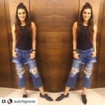 Kriti Sanon Instagram – Skirt denim 💃🏻😎❤️ #Repost @sukritigrover with @repostapp
・・・
@kritisanon casual much today !