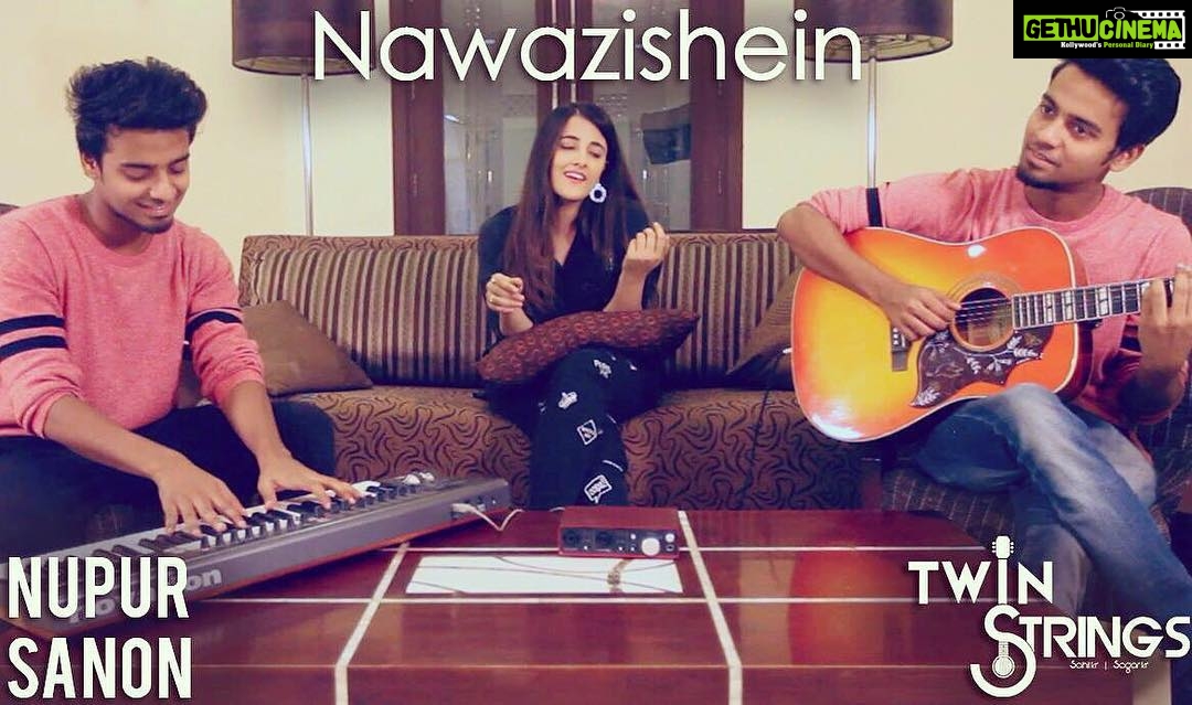 Kriti Sanon Instagram - Hey guys .. My sis @nupursanon is out with her new cover song .. This time with some added lyrics written by her☺ Sung by her and amazing music by @sahilkr6 and @sagar.kr Link to the song is in my bio !! show some love and spread the word!❤❤😁