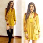 Kriti Sanon Instagram - About last night.. Manish's 50th bday had to be blingy! In @freepeople dress @stevemadden boots @aquamarine_jewellery for @manishmalhotra05 50th Birthday bash Styled by @sukritigrover @style.cell makeup @jacobsadrian hair @aasifahmedofficial #stylecell #sukritigroverforstylecell #freepeople #stevemadden #aquamarine #manishmalhotras50thbirthday