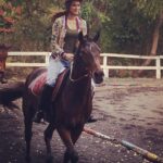 Kriti Sanon Instagram – Riding a beautiful horse while it drizzles is BLISS❤️❤️🐎