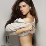 Kriti Sanon Instagram – Thanks @DabbooRatnani for bringin out my Naughty Hottie side ;) #DabbooRatnani2016Calendar ❤️ thank you @shaanmu for makin me look stunning in my debut shot wid the fabbb make up hair! Love youu!!