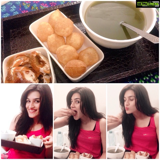 Kriti Sanon Instagram - @kritisanon: GOL GAPPE after agessss!!! Had around 10-12 of them!! 😁😁 pic toh banti thi!! 😜 hehe..