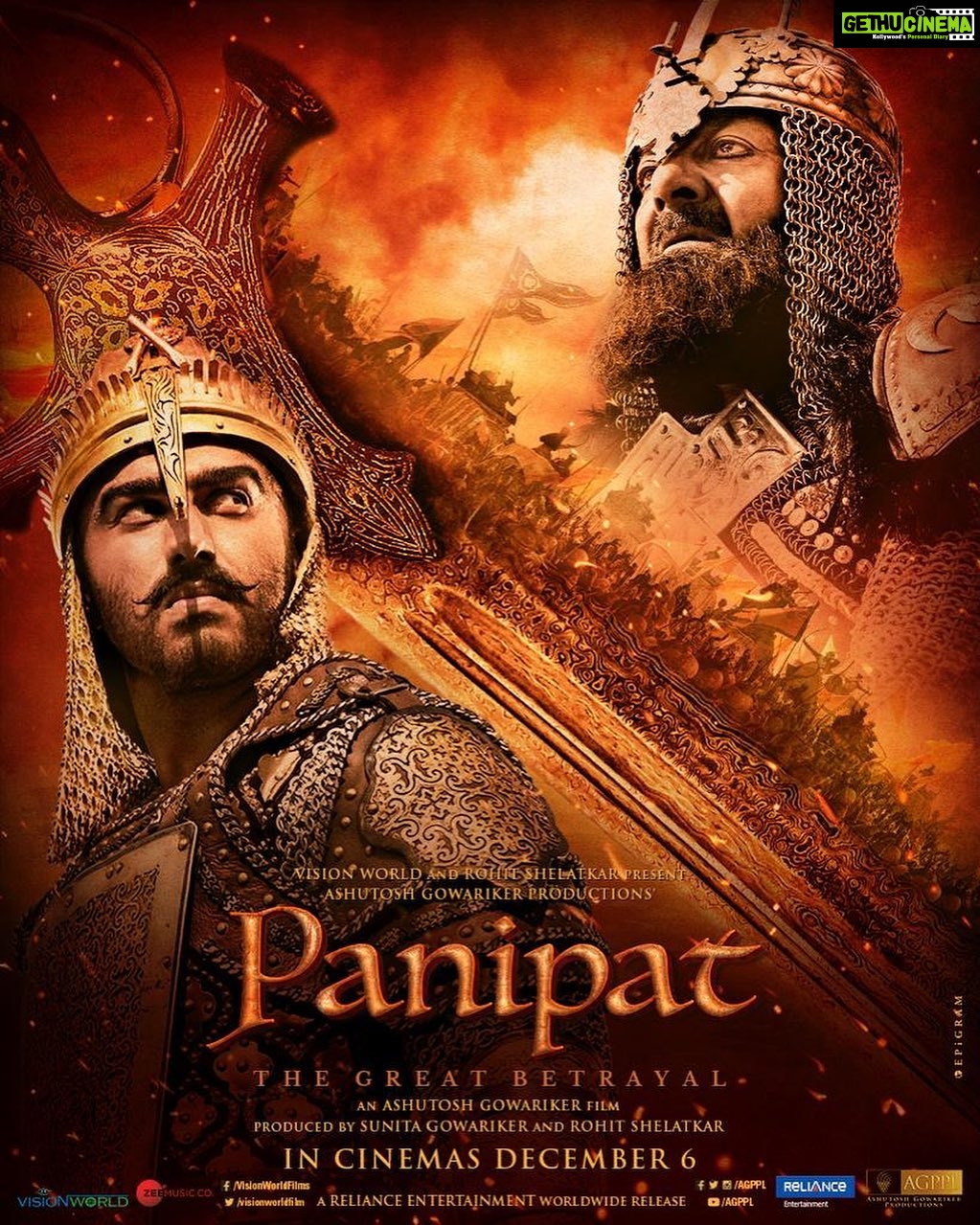 Kriti Sanon Instagram - Sadashiv Rao Bhau vs Ahmad Shah Abdali. Witness the epic battle on 6th December, #Panipat. @duttsanjay @arjunkapoor #AshutoshGowariker @sunita.gowariker @rohit.shelatkar @sarkarshibasish @agppl @visionworldfilm @reliance.entertainment @zeemusiccompany