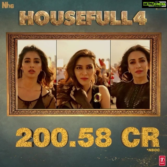 Kriti Sanon Instagram - Woooohhhhoooo!! Thank you for 200crores of happiness and love β€οΈππβ€οΈπ§‘π #Housefull4 Keep showering your love on us.. π #SajidSir @wardakhannadiadwala @akshaykumar @riteishd @iambobbydeol @kriti.kharbanda @hegdepooja @farhadsamji Guysss, Partayyyyyy! ππΎππ»