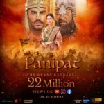 Kriti Sanon Instagram – 22Million in 24hours!! Woohhoo! ⚔️💃🏻❤️❤️ #PanipatTrailer 
For those who haven’t seen it yet, Trailer link in BIO! ⚔️ #PanipatTrailer