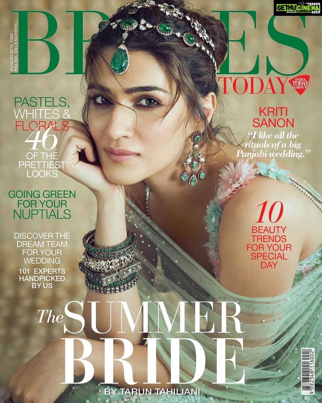 Kriti Sanon Instagram - Bride’s Today August issue!! On stands now! 👰🏻 👰🏻 @bridestodayin Outfits and styled by @taruntahiliani Photographer: Tarun Vishwa Hair: @aasifahmedofficial Makeup: @adrianjacobsofficial Editor: @nonitakalra