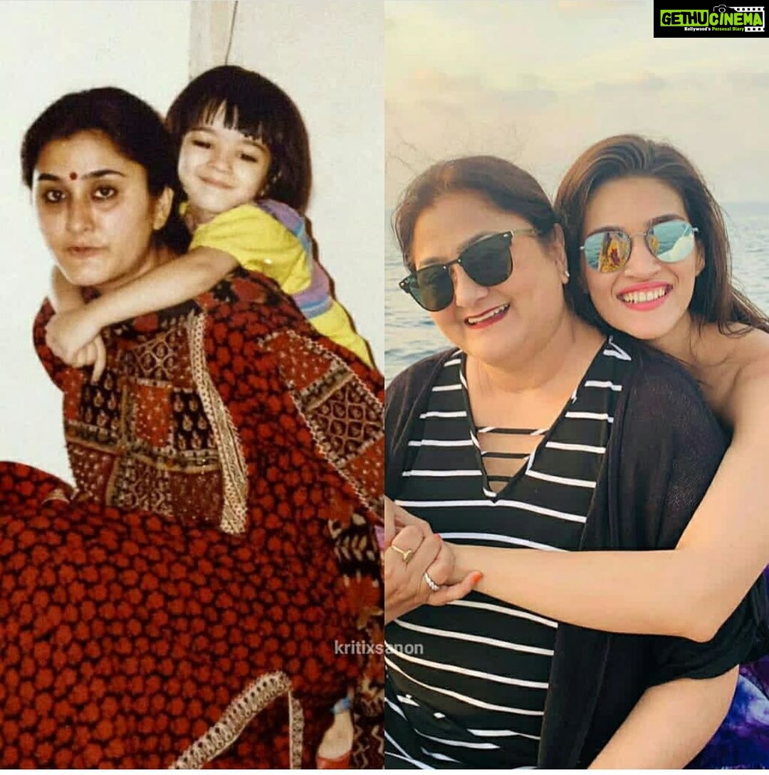 Kriti Sanon Instagram - Mumma ❤️❤️ #MothersDay Edit by @kritixsanon 👌🏻