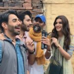 Kriti Sanon Instagram – When our most adorable director almost “wrapped” the schedule on Day 1 of #LukaChuppi 🤣😂 💙💙#BehindTheScenes @laxman.utekar @kartikaaryan @aparshakti_khurana @maddockfilms