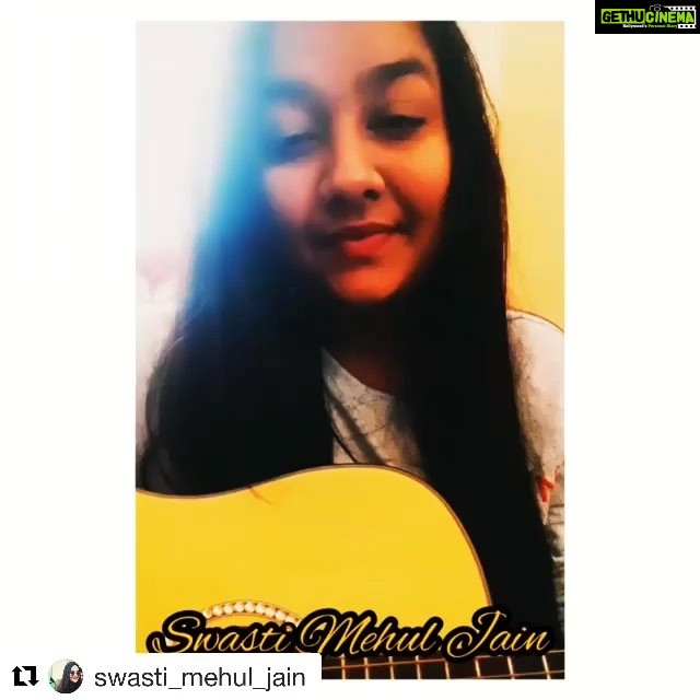 Kriti Sanon Instagram - Loved it so much that i feel u deserve a shout out here on insta too!! Fabulously sung!!❤️ more power to you Swasti ! #Repost @swasti_mehul_jain ・・・ #Duniya From #lukachuppi Has Been Ruling Since Release .I have tried my Hands and Voice on the Melody ,Hope it reaches it's Makers ...🌸 में जियूँ जब जब तेरा दिन धड़के❤️ ..