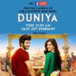 Kriti Sanon Instagram – Bahut ho gayi #LukaChuppi, it’s time you see our #Duniya! 😉
Join us for a Facebook Live at 10:30 am tomorrow, straight from the Facebook Office.  @kartikaaryan #DineshVijan @laxman.utekar @officialjiocinema @tseries.official #BhushanKumar @AbhijitVaghani #AkhilBhanushali @dhvanibhanushali22 @kunaalvermaa