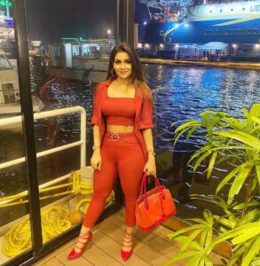 Leesha Instagram - Happy me❤️
Red lover💋
Stay blessed my kanmanies 😎🥳
#casino #nightlife #goa #leesha #leeshaeclairs #birthdaybash #prebirrhday #fyp #foryou #instagood #instadaily #blogger #actress