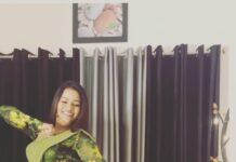 Leesha Instagram - Clearing drafts🙈💚 #drafts #reel #reels #viralreel #trendingreels #leesha #sareelove #saree #leeshaeclairs
