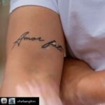 Lisa Ray Instagram – Repost from @chefsangkim using @RepostRegramApp – It’s the most affirmative statement about life I know—and my the only tattoo! 😍 A Latin term, invoked often by The Stoics, meaning “the love of one’s fate”. But it was Nietzsche who breathed poetry back into it, reinvented it into one of his most beautiful ideas.
“Let that be my love henceforth! I do not want to wage war against what is ugly. I do not want to accuse; I do not even want to accuse those who accuse. Looking away shall be my only negation. Some day I wish to be only a Yes-sayer.” * * *
At our deepest level, we know that things really could not have been otherwise, because everything we are and have done is bound inextricably in a web of consequences since our birth. We all wish we could cherry-pick the good things in our lives and discard the rest, knowing that it is one of the crueler lies we tell ourselves. Most of the time, we react violently against negative events, unwilling to accept their role (and potential promise) in our lives. We feel helpless to love and embrace the flow of events because so much of them—natural disasters, illness and death, accidents, pandemics—are out of our control, making us feel like we’ve lost our grip on any sense of meaning or purpose that used to steer our lives. Saying YES to the WHOLE of life, in all its uncertainty, failings, and occasional moments of ecstatic beauty—that is Amor Fati.

Photo: @pauldavidesposti 
#amorfati #nietzsche #thestoics #yes