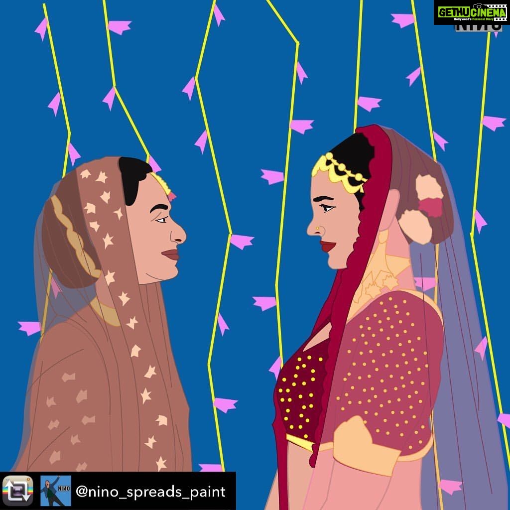 Lisa Ray Instagram - How sweet is this. 🙏🏼 #loveislove Repost from @nino_spreads_paint using @RepostRegramApp - That Wedding Though.. Here’s some #umara art! ❤️I wanna see more @lisaraniray & @banij on my screen plz! @4moreshotspls #fourmoreshotsplease #4moreshotsplease #lisaray #banij #indianwedding #illustration #nino_spreads_paint #art #samarakapoor #umang #lgbtq #lovewins @4moreshotsplease @pritishnandycommunications