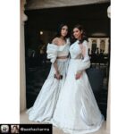 Lisa Ray Instagram - Repost from @aasthasharma using @RepostRegramApp - Some of our Fav looks from @4moreshotspls season 2: SAMARA & UMANG - If you've seen the show already, you know how beautifully this scene pans out with these GORGEOUS outfits by Gaurav Gupta, and how beautifully the white pops at the end of the scene when the ladies are sitting on the bench. 😍 We decided to do an all white ensemble on both the bride's for their bridal photo shoot, as we were doing colours and florals for the wedding! Lisa's outfit is actually a sheer net and embroidered bodysuit with a lehengha skirt. The design is such that it looks like a gown! Bani's is a structured blouse and a lehengha keeping in mind her character! We kept both the ladies in very minimal diamond jewellery by @diosaparis which added the right sparkles in the most beautiful way! Finally, a big thank you to @gauravguptaofficial and his team for helping us through this process! ❤️ @reannmoradian