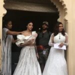 Lisa Ray Instagram – That day on set in Udaipur when production @pritishnandycommunications broke the news that #rangrang would be the used. Such a great memory. And just have to tag my original #rangrang co-star @mrkhanna
Both @banij and I wearing one of my favs @gauravguptaofficial