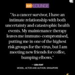 Lisa Ray Instagram - I contributed my perspective on moving to #Singapore in a time of contagion for the #QuarantineDiaries in @livemintlounge You can read it by clicking the link in bio, but here’s a little taster too: . The fact that we have made a home in Singapore for our family in a time of crisis is strangely reassuring; once you have weathered the tough times, the good times will be exultant, you imagine. I believe we need to make an effort to tell different stories about difficult times, about the indirect, positive consequences of disaster on the human spirit lest we forget the “reasonableness of hope". Now that all our houses are burning, what do you carry when you flee to safer ground? “Ultimately it is upon your vulnerability that you depend," the poet Rilke writes. “For the time that we are here, we are dependent on the web of life." There is no chance for evasions any more. We need each other, we need to look after each other, we must infect each other with fortifying emotions. At the time of writing this, India is enforcing an unprecedented, countrywide, 21-day stay-at-home order and Singapore is introducing more precautionary measures, like shutting down entertainment venues.