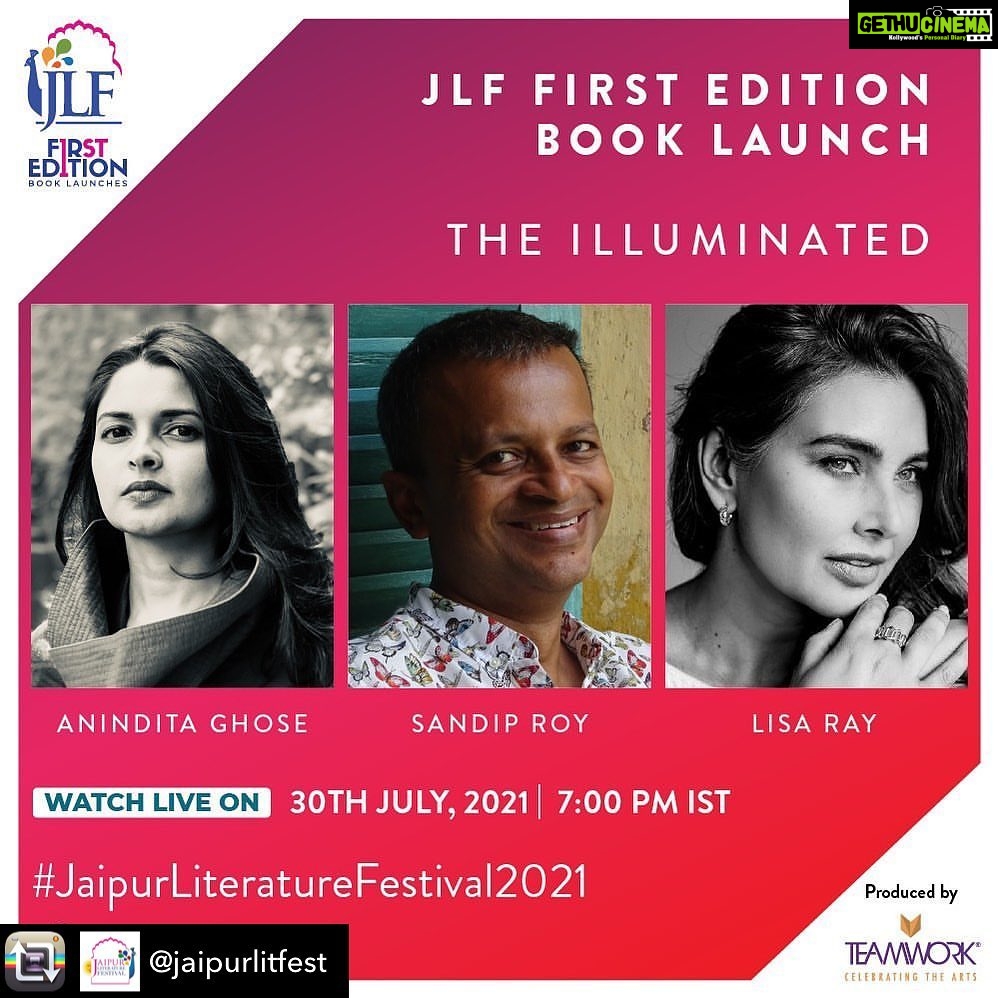 Lisa Ray Instagram - Repost from @jaipurlitfest using @RepostRegramApp - Writer and editor Anindita Ghose’s debut novel, The Illuminated, is an engaging narrative following the unravelling lives of a mother and daughter in the wake of a personal tragedy. Watch her in conversation with author and broadcaster Sandip Roy on JLF First Edition on Friday, July 30 at 7 pm IST, with a reading of select excerpts by celebrated actor Lisa Ray. Log on and register at www.jaipurliteraturefestival.org. @aninditaghose @lisaraniray @sandip.rc @harpercollinsin