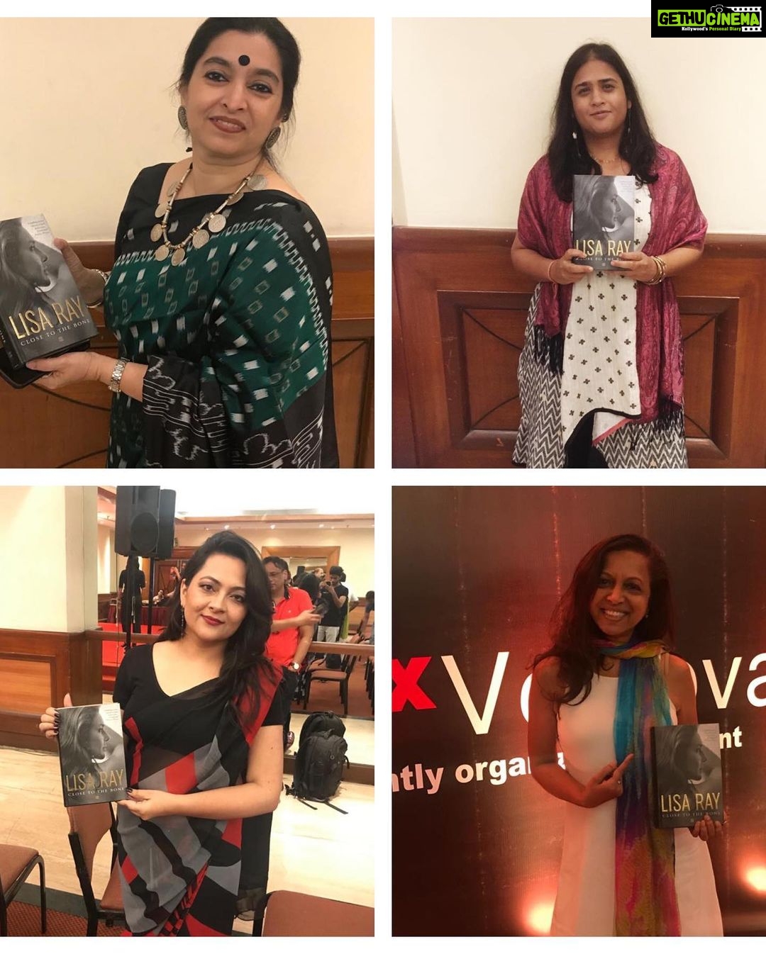 Lisa Ray Instagram - This #latergram makes me regard the bounty of my literary life with- if you’ll forgive the platitude- an attitude of gratitude. I was honoured to send copies of #ClosetotheBone for each of the fierce, accomplished and wonderful speakers for #tedxversovawomen this December past. Thank you @ashwinisyed for reaching out. One day I’ll deliver a TED talk- it’s just a matter of timing (and accepting my terror) In the meantime, thanks to each of these cool cat, accomplished speakers for embracing my book and posing with cheer and good humour. Deep bows ladies 🤟🏼👏🏻 #SukritiGupta @arfakhanum @musicmerlin #ManjushreePatil @dimplesopher #merlindsouza @harpercollinsin @tedxversova