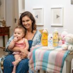 Lisa Ray Instagram - Our winter care routine is always with our favourite- @johnsonsbabyindia products. Cold winters & low levels of humidity call for extra care and extra moisturization. We start our babies winter routine with a gentle massage using J&J's baby oil, splash our way into bath time with the NMT shampoo and end the routine with moisturizing.. With no formaldehyde, no asbestos and no harmful chemicals @johnsonsbabyindia's range of products provides my little ones with 100% gentle care. The baby lotion and Johnson's baby powder continues to be our fav ✌🏼