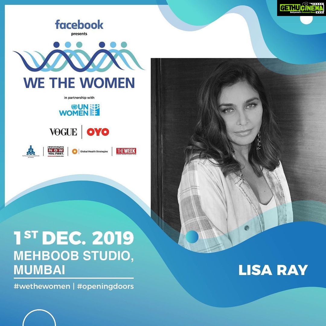 Lisa Ray Instagram - Come on out to #MehboobStudio on December 1st for what promises to be a stimulating event conceptualizer by my friend @barkha.dutt @wethewomenasia #wethewomen #openingdoors