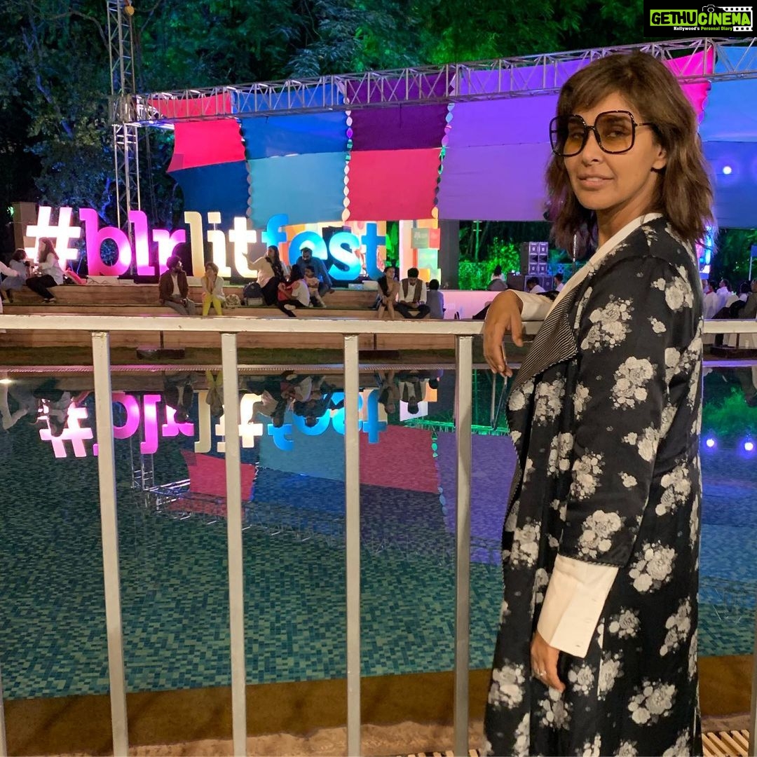 Lisa Ray Instagram - High voltage excitement here @blrlitfest on the lush grounds of the @thelalitgroup It’s a privilege to be here for #closetothebone and to be surrounded by the tender might of words and writers. Wearing @raw_mango Styled by @dipikablacklist @harpercollinsin @jayapriyavasudevan The Lalit Ashok Bangalore