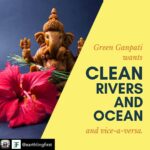 Lisa Ray Instagram - Repost from @earthlingfirst using @RepostRegramApp - Ganpati Visarjan is one of the biggest celebrations in India. According to Hindu traditions devotees create clay idols and then immerse them in water to denote the birth Cycle of Ganesha/Ganpati who was created from Clay/Earth. 💚 Ganpati Visarjan in its own way talks about nature's life cycle and while it should be one of the most Eco friendly events in India, it has become something else all together. Clay Handmade Idols are replaced with POP and Plastic. Natural brown colour of clay is replaced by toxic paints to make it more shiny. And all this is immersed in water without thinking about its consequences. 🏞 This Ganpati Visarjan, take this as an opportunity to understand the meaning of a birth cycle, go minimal, natural and sustainable. 🌅 #ganpativisarjan