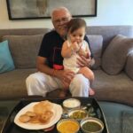 Lisa Ray Instagram – Sharing is caring. Lunch of luchi, dal and sabji with Dadu.