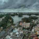 Lisa Ray Instagram - Ulsoor lake and some optic trickery from my window @conradbengaluru Conrad Bengaluru