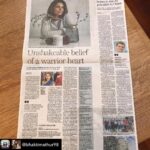 Lisa Ray Instagram – Repost from @bhaktimathur98 using @RepostRegramApp – My latest article…unshakeable belief of a warrior heart.. thank you @lisaraniray for sharing your story and opening your warrior heart. You are an inspiration and a beautiful person. @scmp_lifestyle @multiplemyeloma.awareness #multiplemyeloma #lisaray #yoga #buddhism #pranayam #believeinyourself @iyengaryogawithtiffany @yogasalahk @iychk