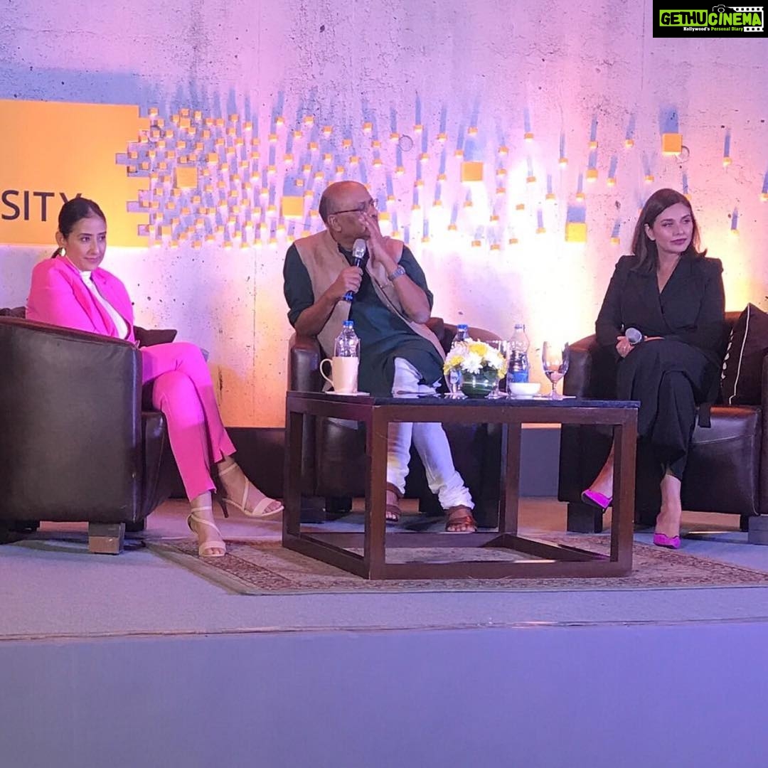 Lisa Ray Instagram - When the intent is to be real and candid, conversation just flows, and an audience just knows. That’s my experience from having given countless talks. Last night was a wonderful evening for #ypokolkata talking about #OvercomingAdversity with master moderator @shekharguptaofficial and fellow cancer graduate @m_koirala I’ve been wanting to meet @m_koirala for some time now. Luminous yet real, her ready laughter like wind passing through tree tops, she confirmed what I suspected: a resilient, thoughtful spirit resides within. Thank you #Kolkata my city, the source of my childhood joys for providing the perfect wintry backdrop to this engaging event @itcsonar