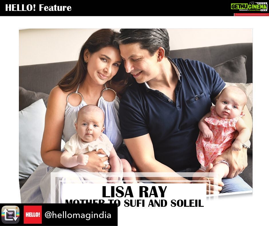 Lisa Ray Instagram - Repost from @hellomagindia using @RepostRegramApp - Letters To My Daughters- HELLO! Takes you into that delicate universe inhabited only by mother and child, where sunshine and rain, dreams and realities take new forms everyday. @lisaraniray - Mother to Sufi & Soleil- "My Loves, my Rossogollas, my Mystical Girls, Sufi and Soleil. When you arrived you were both tiny, like baby birds slipped out of the nest. Since that moment, your daddy and I feel we have entered a garden bursting with colour. I had a stack of baby books by my bed which I've thrown away. I don't need them; you both every day, teach me who you are. You are wisdom wrapped in these roly-poly, wilful, pooing, adorable packages." Subscribe now by clicking on the link in the bio for more exclusive news on your favourite personalities #People #Places #Pizzazz #NovemberIssue#GrabYourCopyToday #OnStandsNow#HELLOExclusive Image @aligphoto MUH @jomakeupartist