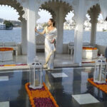 Lisa Ray Instagram - Memories of #Udaipur T’was a moveable feast (the subcontinent version) filming with @insightvacations wearing a sari from my own capsule collection for @satyapaulindia Udaipur - The City of Lakes