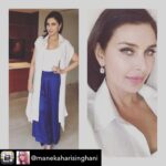 Lisa Ray Instagram - Repost from @manekaharisinghani using @RepostRegramApp - @lisaraniray ⭐️⭐️in @payalkhandwala @gehnajewellers1 #FICCIFLO #delhi #stylefile @elevate_promotions