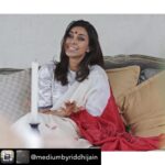 Lisa Ray Instagram – Repost from @mediumbyriddhijain using @RepostRegramApp – Conversations.
The place is raw and unpretentious, a reflection of the woman, herself. Conversation pours from her mouth like the tide meeting a stream. And you’re gasping to keep up with her as she talks about the nature of modern technology, it’s ill effects, the cool diffidence of the tech giants in Silicon Valley, and suddenly skids into Chinese politics and the death of Liu Xiaobo. You can’t help but notice the intelligence lurking behind her hazel eyes.
.
.
The Jamban Journals is a dedicated documentation of journeys – Of Women and our Sarees. Be a part of this journey and watch them evolve…each in their own way.
A playful amalgamation of territories & traditions, this collection of contemporary sarees is Medium’s experimentation with Bengal’s extra weft weaving delicately syncing with Gujarat’s indigenous tie-dye techniques.

@lisaraniray shot by @dhruv.satija