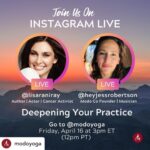 Lisa Ray Instagram - TODAY! Please join us at 3 PM EST/12 pm PT 💕 Posted @withregram • @modoyoga We’ve often heard faculty members at the @modoyoga Teacher Training say that one of the best things about teaching at the Modo training is that this community is so packed with talent that the faculty learn from the participants in the training just as much as participants learn from faculty. We’ve had so many incredible humans graduate from the Modo Yoga teacher training over the years - many of whom embody the Modo Pillar - Live to Learn - by taking the training simply to dive deep into practice with no plan of teaching yoga on the mat. One such graduate is acclaimed author, actor, and cancer activist Lisa Ray @lisaraniray . Lisa will be talking with Modo Co Founder Jess Robertson this Friday. The theme of the conversation is Deepening Your Practice. This will be a series of conversations on how different thought leaders, and every day super heros use yoga in their lives. Lisa’s recent book Close to the Bone is an intimate, generous and poetic work (link in bio). @heyjessrobertson Jess and Lisa will talk about Lisa’s writing process as well as her experiences as an actor, author, mom and cancer activist. 👉Watch it LIVE Friday, April 16 at 3pm ET (12pm PT) at @modoyoga ❤❤❤❤❤❤❤❤❤❤ #modoyoga #instagramlive #yogalearning #topchefcanada