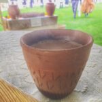 Lisa Ray Instagram – Heart warming chai served in ‘mitti’ or handmade earthen clay cups, known as ‘kulhar’ in North India as has been pointed out to myself on this feed. 
However Kolkata also has a tradition of serving sugary tea in what is known as ‘bhar’ cups.
Whatever label you choose, it’s delicious.
@vidyaloke #DalaiLama #RevivingIndianWisdom #chaibreak