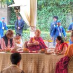 Lisa Ray Instagram – #Lunch with a simple monk.
#Vidyaloke #Vanavasi #Delhi #DalaiLama