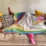 Lisa Ray Instagram – My spirit animal attempt at recreating @maxim.india pose on @preetasukhtankar sofa
#sexyunicorn #LifeofAye #Bandrabesties