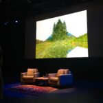 Lisa Ray Instagram - Stage is set for #PicoIyer and discussion on #TheArtofStillness @banffcentre Banff Centre
