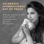 Lisa Ray Instagram - Come by and say hi...to some sacred scents on #PeaceDay in Toronto at the Bay #MakePerfumeNotWar @the7virtues #JasmineofIndia Image @farrokhchothia