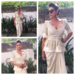 Lisa Ray Instagram - My finale ensemble in #Jaipur for @veerappanmovie press con is a gorgeous #AnamikaKhanna and @amrapalijewels Just three more days until the release of #Veerappan and I'm getting butterflies now Styling @aakanksha.a MUH @mehakoberoi #Veerappan #ReleasingMay27 @teatrodhora Teatro Dhora