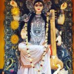 Lisa Ray Instagram - My baba sent this image of Devi #Saraswati from #Kolkata